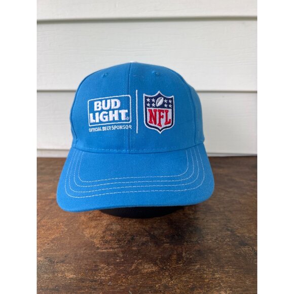 Bud Light NFL Official Beer Sponsor Adjustable Blue Cap W3 - Picture 1 of 4